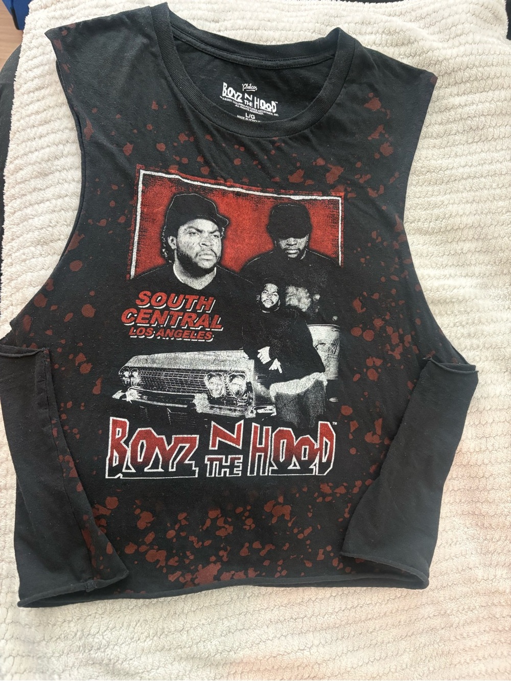 Philcos Boyz N the Hood Graphic Muscle Tank Top Large Black Red
